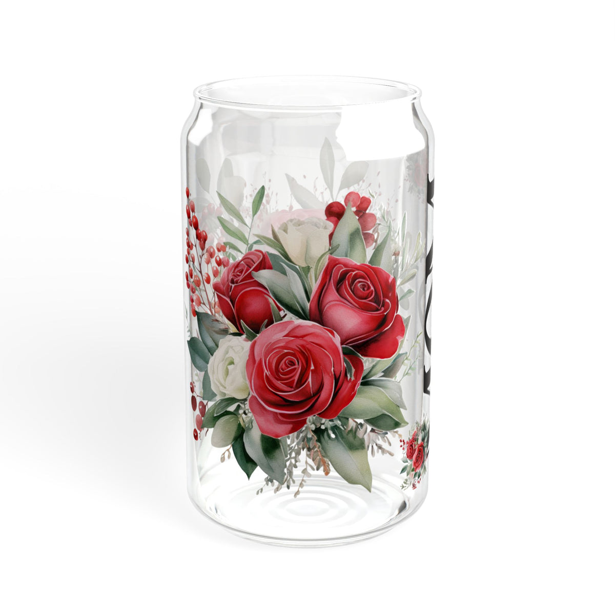 Mom Glass Can with Floral Design | 16oz Sipper Glass with Lid & Straw | Cute Mother’s Day Gift | Aesthetic Drinkware for Mom