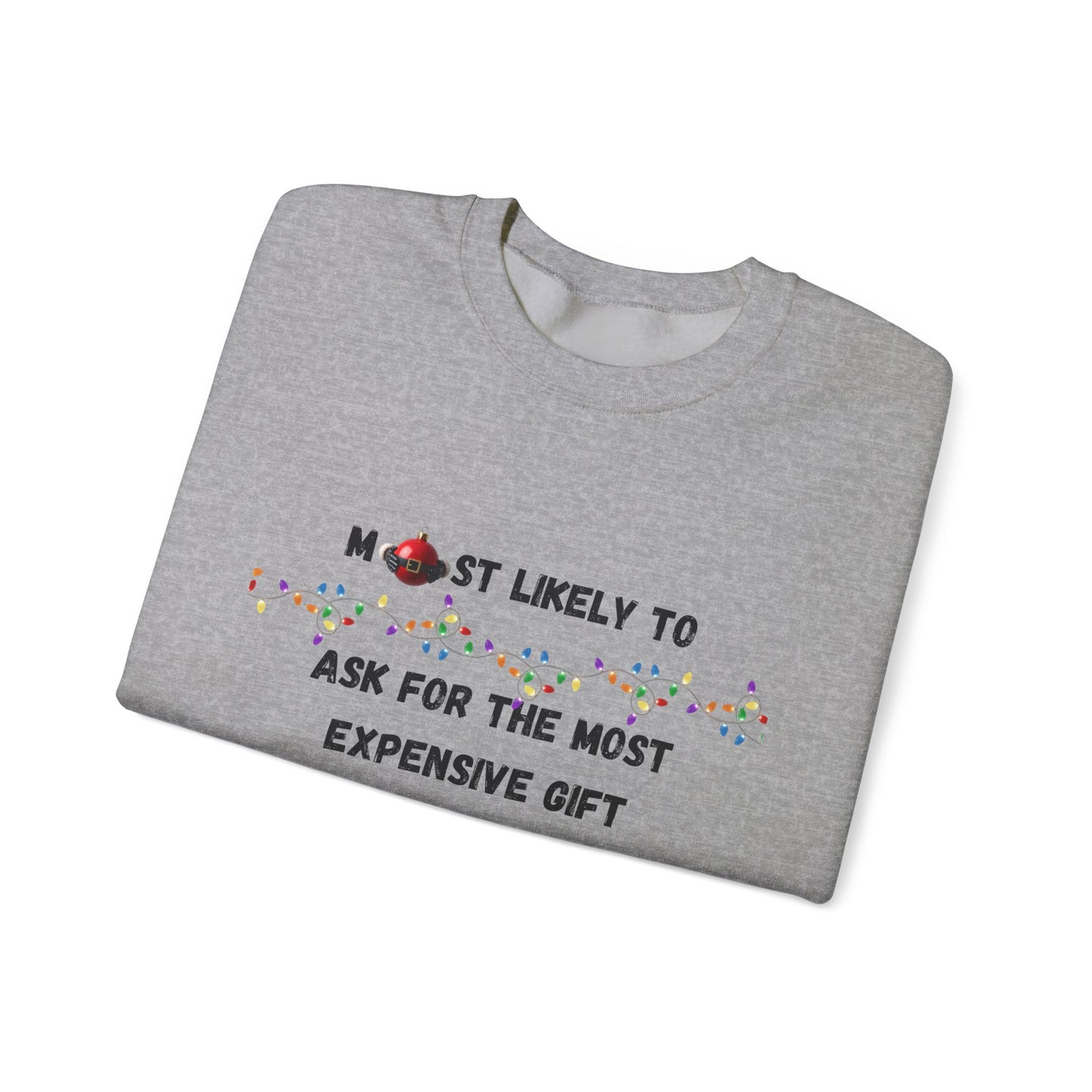 Most Likely To Naughty (Light Apparel) | Christmas Humor Tee | Gift for Friends & Family