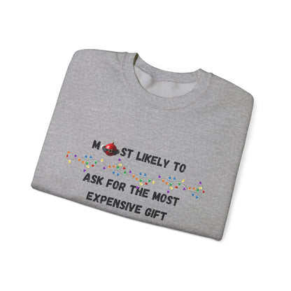 Most Likely To Naughty (Light Apparel) | Christmas Humor Tee | Gift for Friends & Family