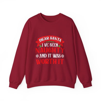 Dear Santa, I’ve Been Naughty — and It Was Worth It! | Unisex Heavy Blend Christmas Sweatshirt