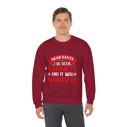 Dear Santa, I’ve Been Naughty — and It Was Worth It! | Unisex Heavy Blend Christmas Sweatshirt