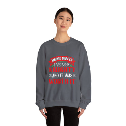 Dear Santa, I’ve Been Naughty — and It Was Worth It! | Unisex Heavy Blend Christmas Sweatshirt