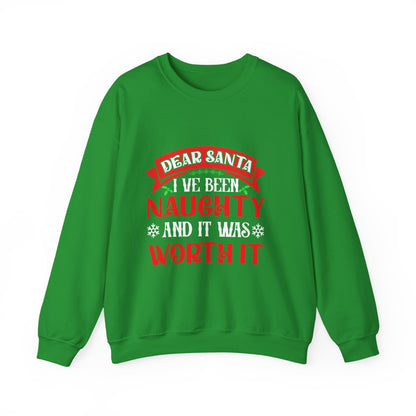 Dear Santa, I’ve Been Naughty — and It Was Worth It! | Unisex Heavy Blend Christmas Sweatshirt