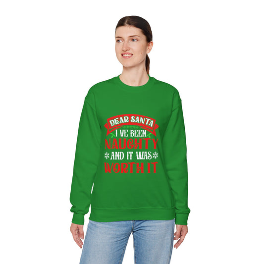 Dear Santa, I’ve Been Naughty — and It Was Worth It! | Unisex Heavy Blend Christmas Sweatshirt