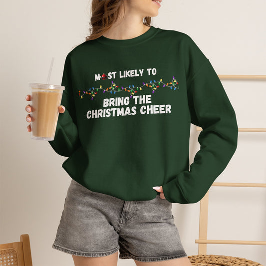 Most Likely To Christmas Spirit Edition (Dark Apparel) | Christmas Humor | Gift for Friends & Family