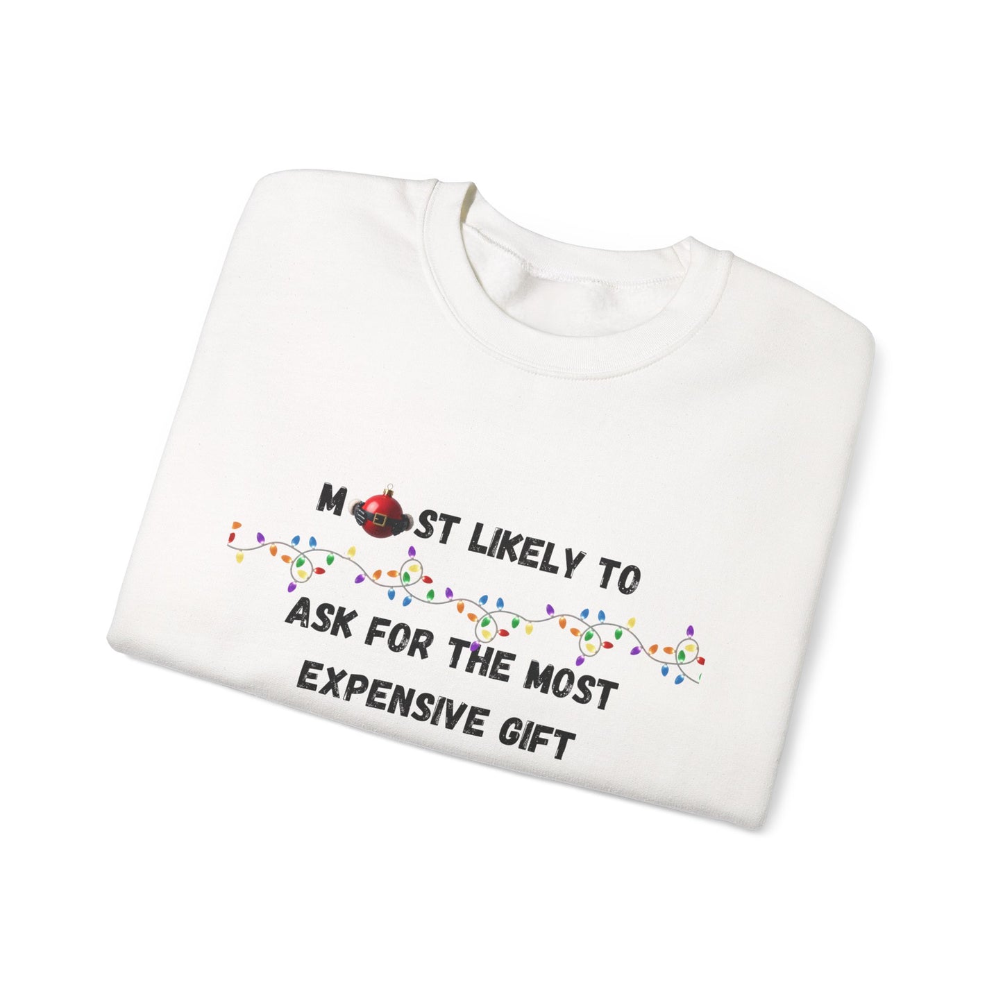 Most Likely To Naughty (Light Apparel) | Christmas Humor Tee | Gift for Friends & Family