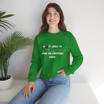 Most Likely To Christmas Spirit Edition (Dark Apparel) | Christmas Humor | Gift for Friends & Family