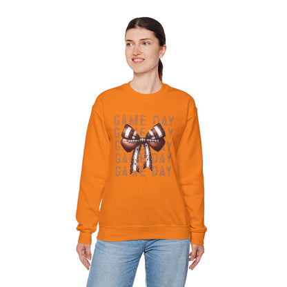 Game Day Sweatshirt – Cute Football Bow Crewneck for Women & Fans