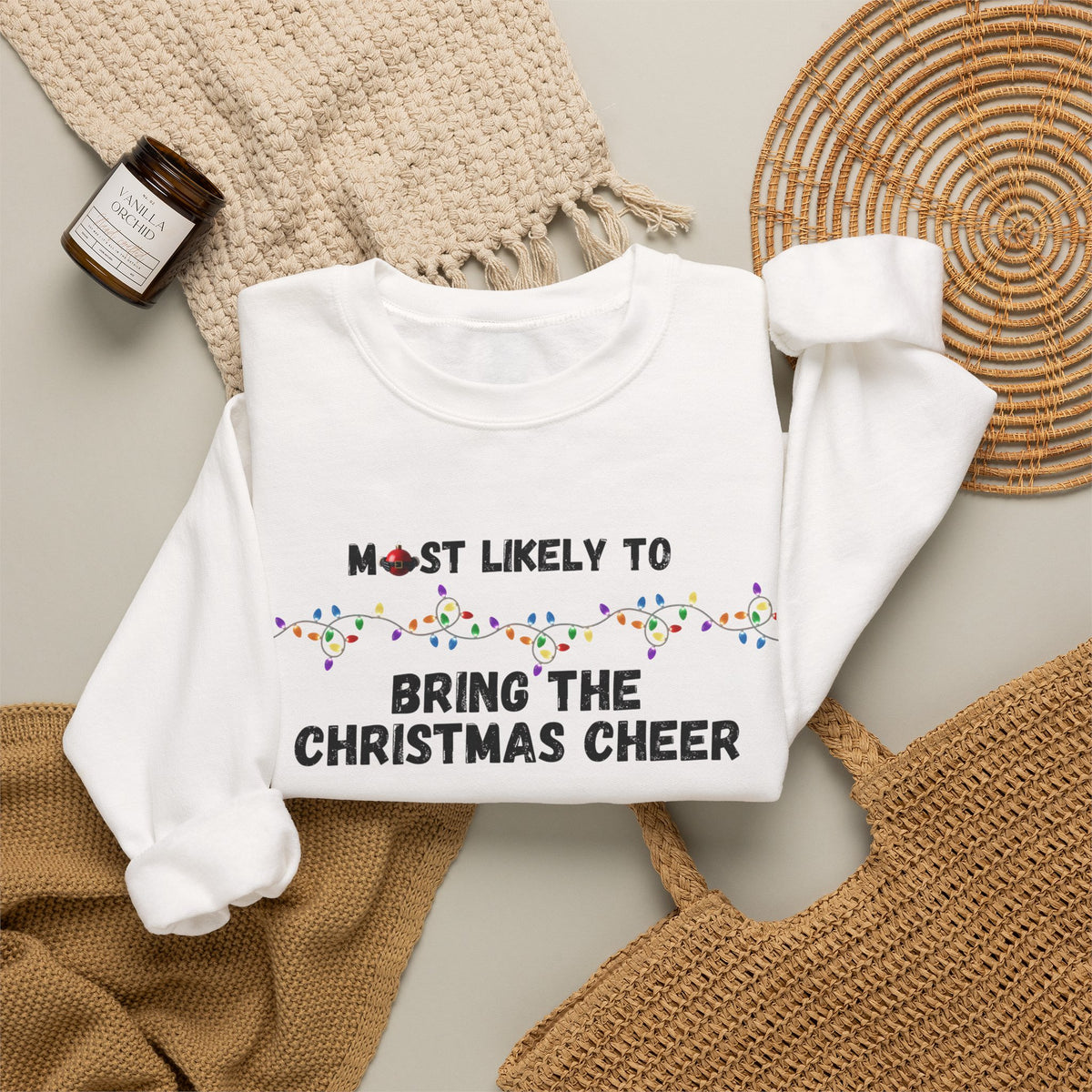 Most Likely To Christmas Spirit (Light Apparel) | Christmas Humor Tee | Gift for Friends & Family