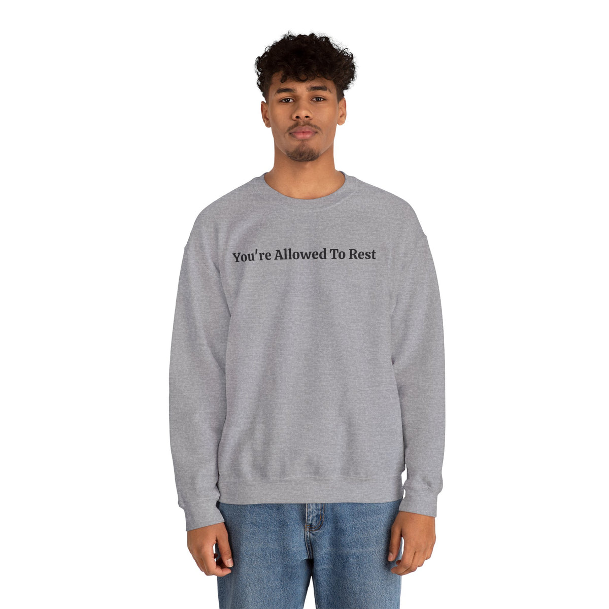 “You’re Allowed To Rest” Cozy Affirmation Sweatshirt