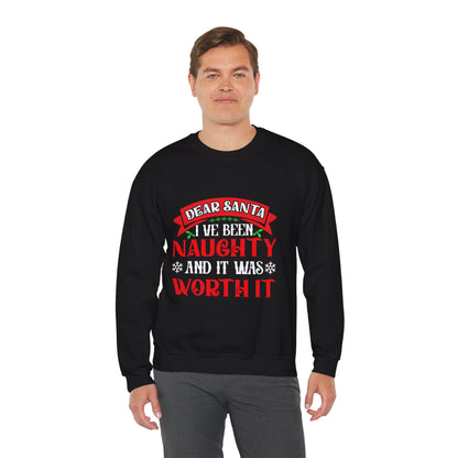 Dear Santa, I’ve Been Naughty — and It Was Worth It! | Unisex Heavy Blend Christmas Sweatshirt