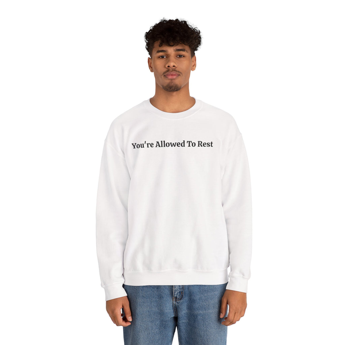 “You’re Allowed To Rest” Cozy Affirmation Sweatshirt
