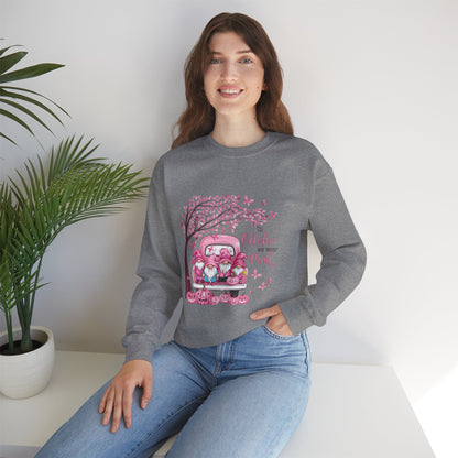 In October We Wear Pink Gnome Sweatshirt | Breast Cancer Awareness Crewneck
