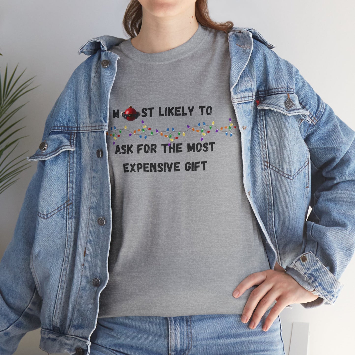 Most Likely To Naughty (Light Apparel) | Christmas Humor Tee | Gift for Friends & Family