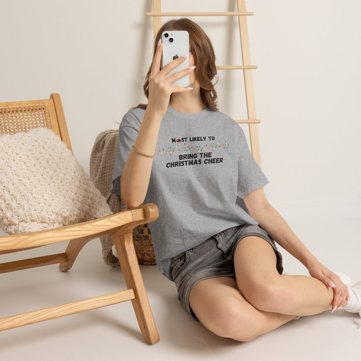 Most Likely To Christmas Spirit (Light Apparel) | Christmas Humor Tee | Gift for Friends & Family