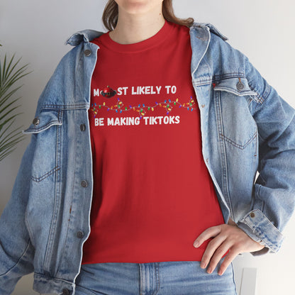 Most Likely To Christmas Day Edition (Dark Apparel) | Christmas Humor | Gift for Friends & Family