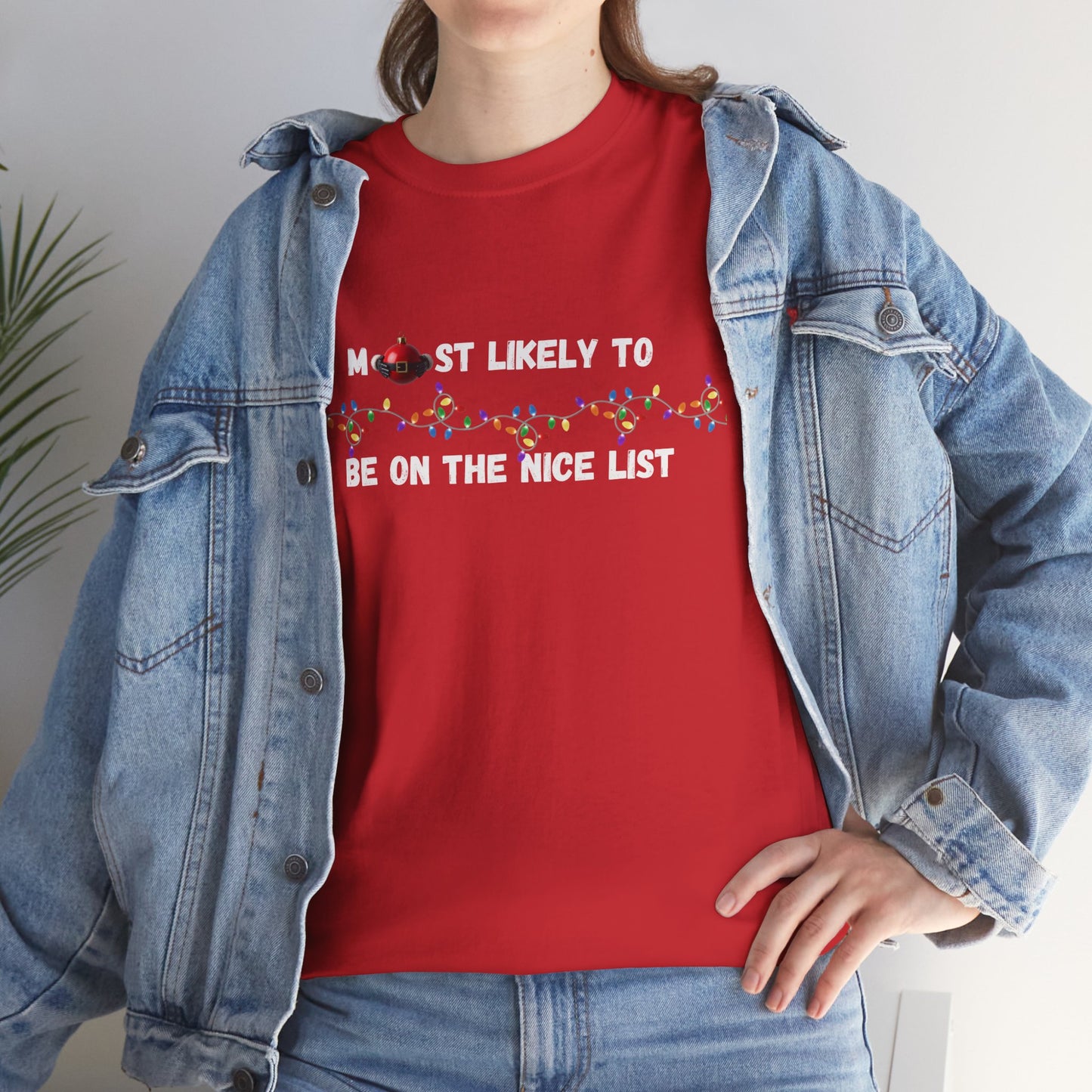 Most Likely To Nice Edition (Dark Apparel) | Christmas Humor | Gift for Friends & Family