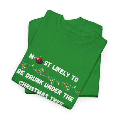 Most Likely To Food & Drink Edition (Dark Apparel) | Christmas Humor | Gift for Friends & Family
