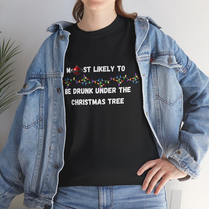 Most Likely To Food & Drink Edition (Dark Apparel) | Christmas Humor | Gift for Friends & Family