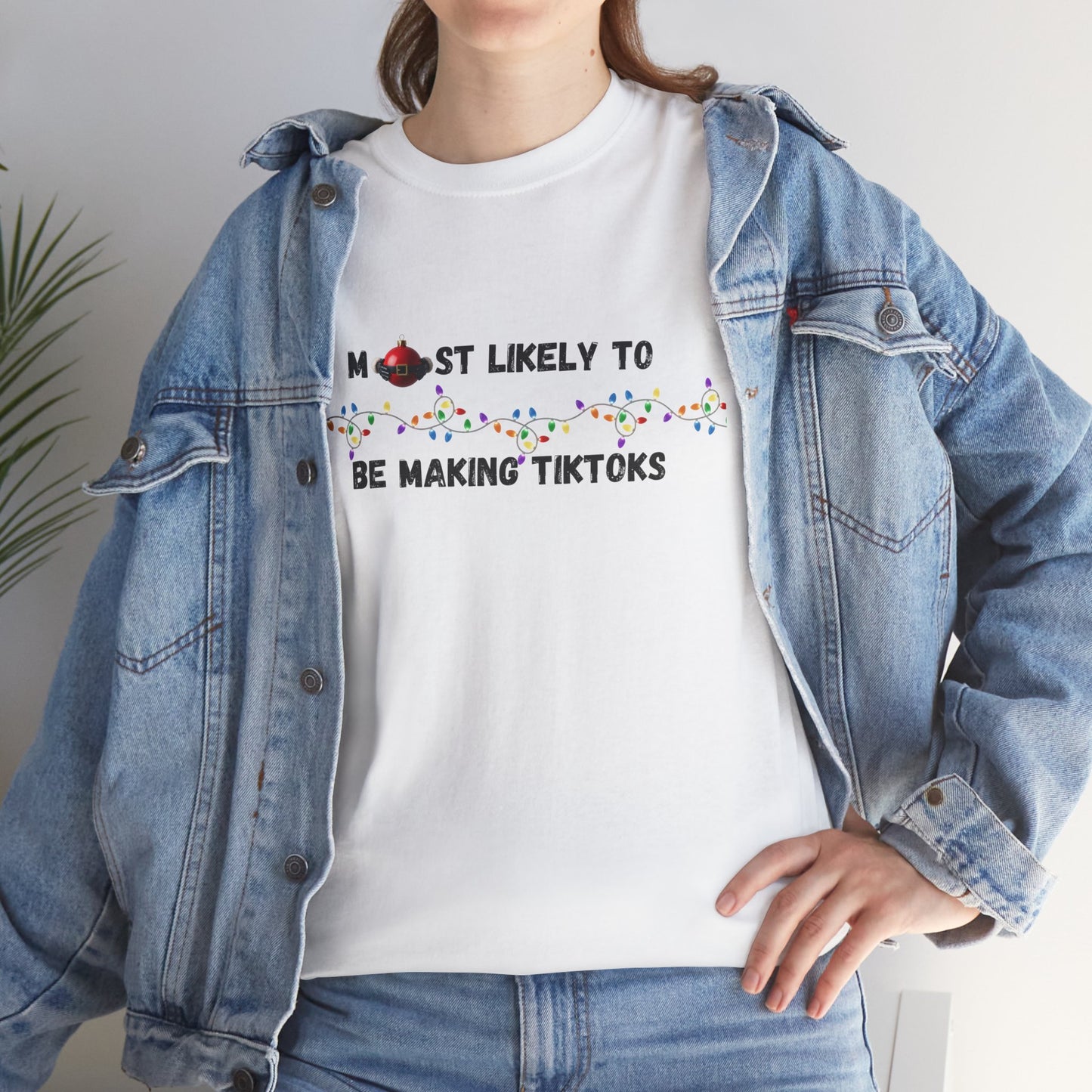 Most Likely To Christmas Day Edition (Light Apparel) | Christmas Humor Tee | Gift for Friends & Family