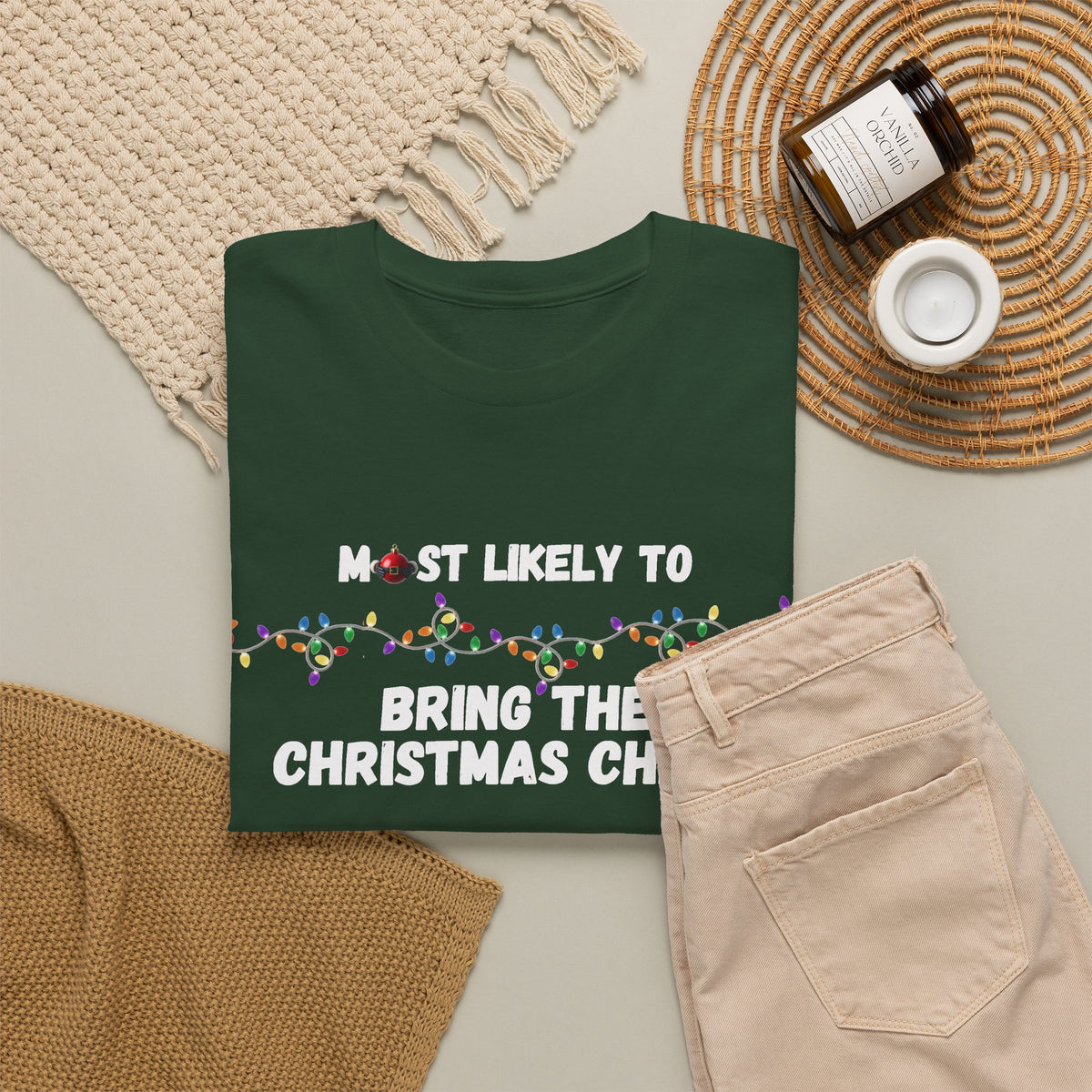 Most Likely To Christmas Spirit Edition (Dark Apparel) | Christmas Humor | Gift for Friends & Family
