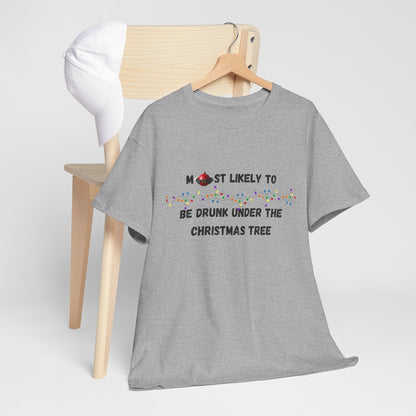 Most Likely To Food & Drink Edition (Light Apparel) | Christmas Humor Tee | Gift for Friends & Family