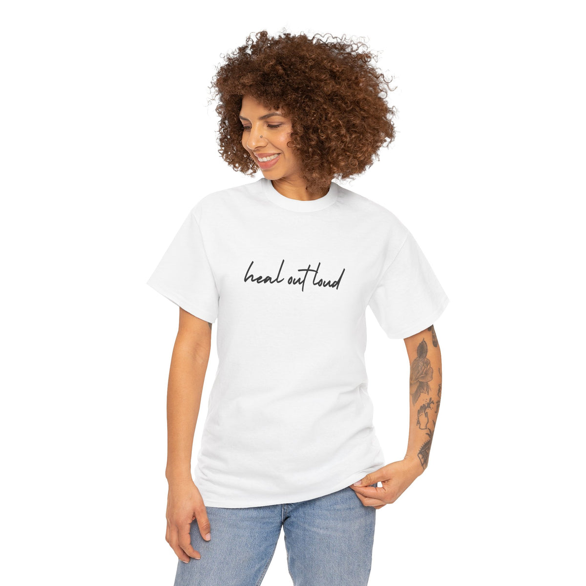 “Heal Out Loud” Mental Wellness Apparel – Tee, Long Sleeve, or Sweatshirt | Faith, Healing & Purpose