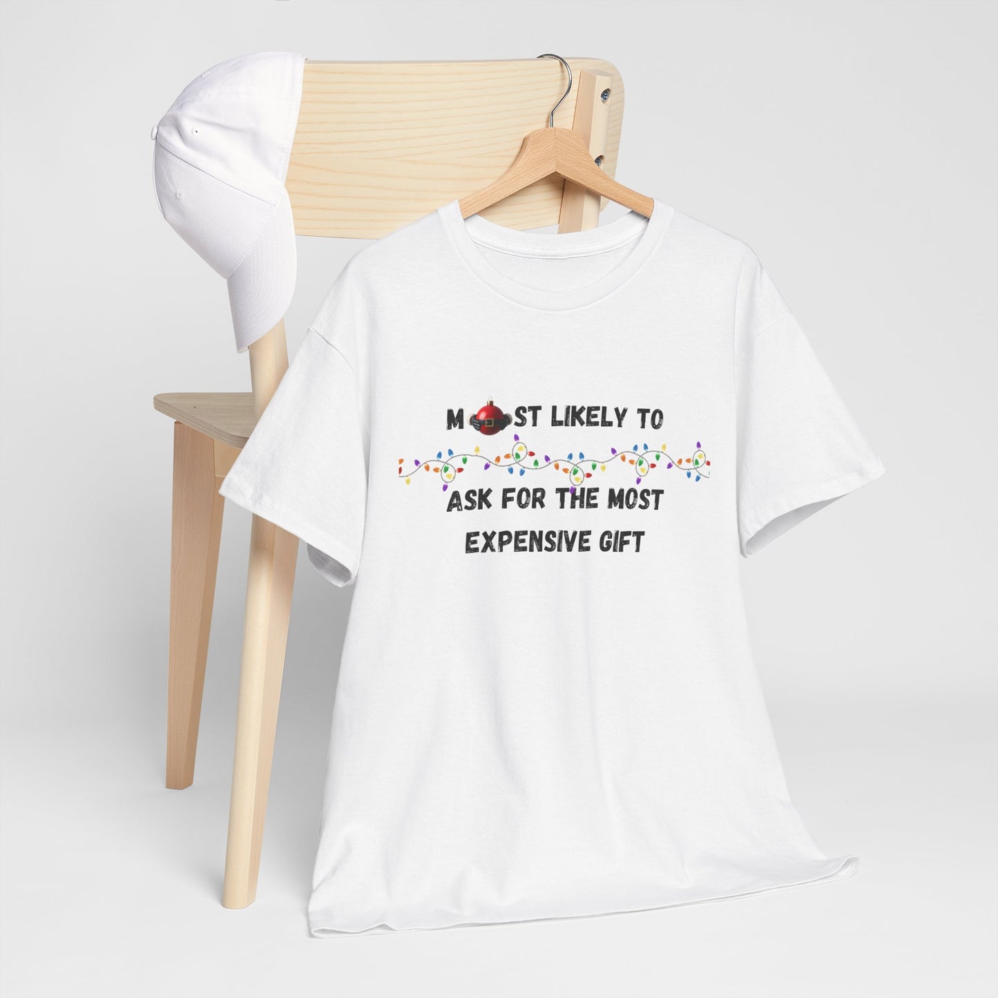 Most Likely To Naughty (Light Apparel) | Christmas Humor Tee | Gift for Friends & Family