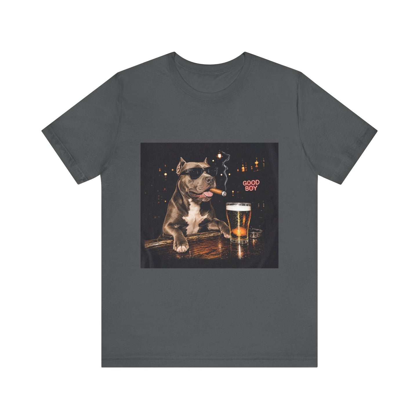 Custom Pet Portrait Vintage Bar T-Shirt | Personalized Dog Photo Tee