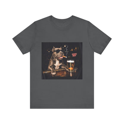 Custom Pet Portrait Vintage Bar T-Shirt | Personalized Dog Photo Tee