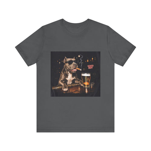 Custom Pet Portrait Vintage Bar T-Shirt | Personalized Dog Photo Tee