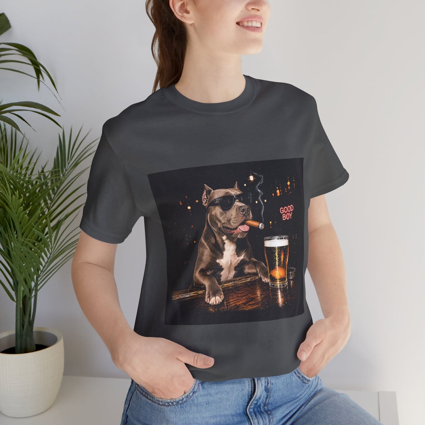 Custom Pet Portrait Vintage Bar T-Shirt | Personalized Dog Photo Tee