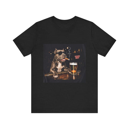 Custom Pet Portrait Vintage Bar T-Shirt | Personalized Dog Photo Tee
