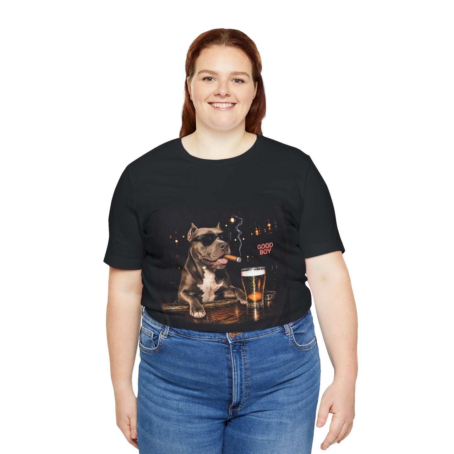 Custom Pet Portrait Vintage Bar T-Shirt | Personalized Dog Photo Tee