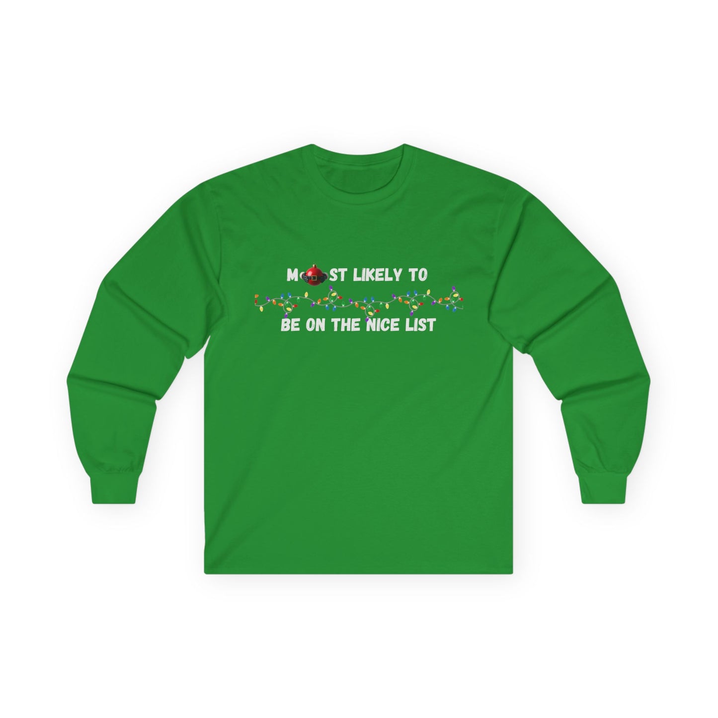 Most Likely To Nice Edition (Dark Apparel) | Christmas Humor | Gift for Friends & Family