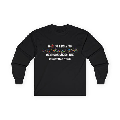 Most Likely To Naughty Edition (Dark Apparel) | Christmas Humor | Gift for Friends & Family
