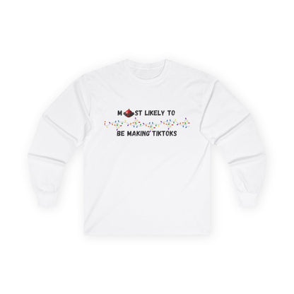 Most Likely To Christmas Day Edition (Light Apparel) | Christmas Humor Tee | Gift for Friends & Family