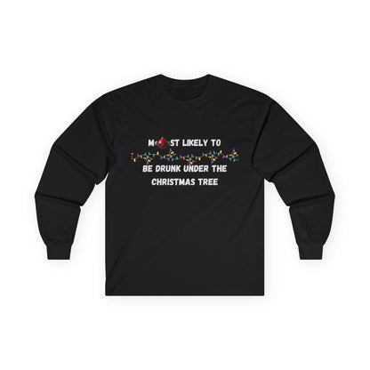 Most Likely To Naughty Edition (Dark Apparel) | Christmas Humor | Gift for Friends & Family