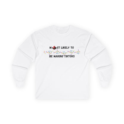 Most Likely To Christmas Day Edition (Light Apparel) | Christmas Humor Tee | Gift for Friends & Family
