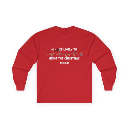 Most Likely To Christmas Spirit Edition (Dark Apparel) | Christmas Humor | Gift for Friends & Family