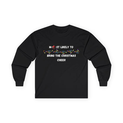 Most Likely To Christmas Spirit Edition (Dark Apparel) | Christmas Humor | Gift for Friends & Family