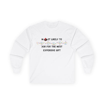 Most Likely To Naughty (Light Apparel) | Christmas Humor Tee | Gift for Friends & Family