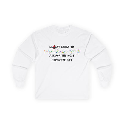 Most Likely To Naughty (Light Apparel) | Christmas Humor Tee | Gift for Friends & Family
