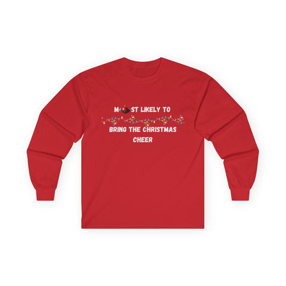 Most Likely To Christmas Spirit Edition (Dark Apparel) | Christmas Humor | Gift for Friends & Family