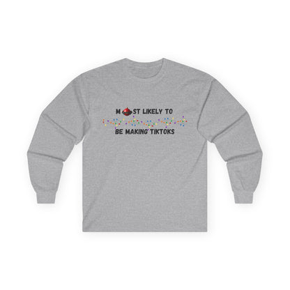 Most Likely To Christmas Day Edition (Light Apparel) | Christmas Humor Tee | Gift for Friends & Family