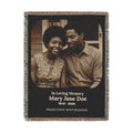 Personalized Memorial Woven Blanket – Custom Photo Remembrance Gift